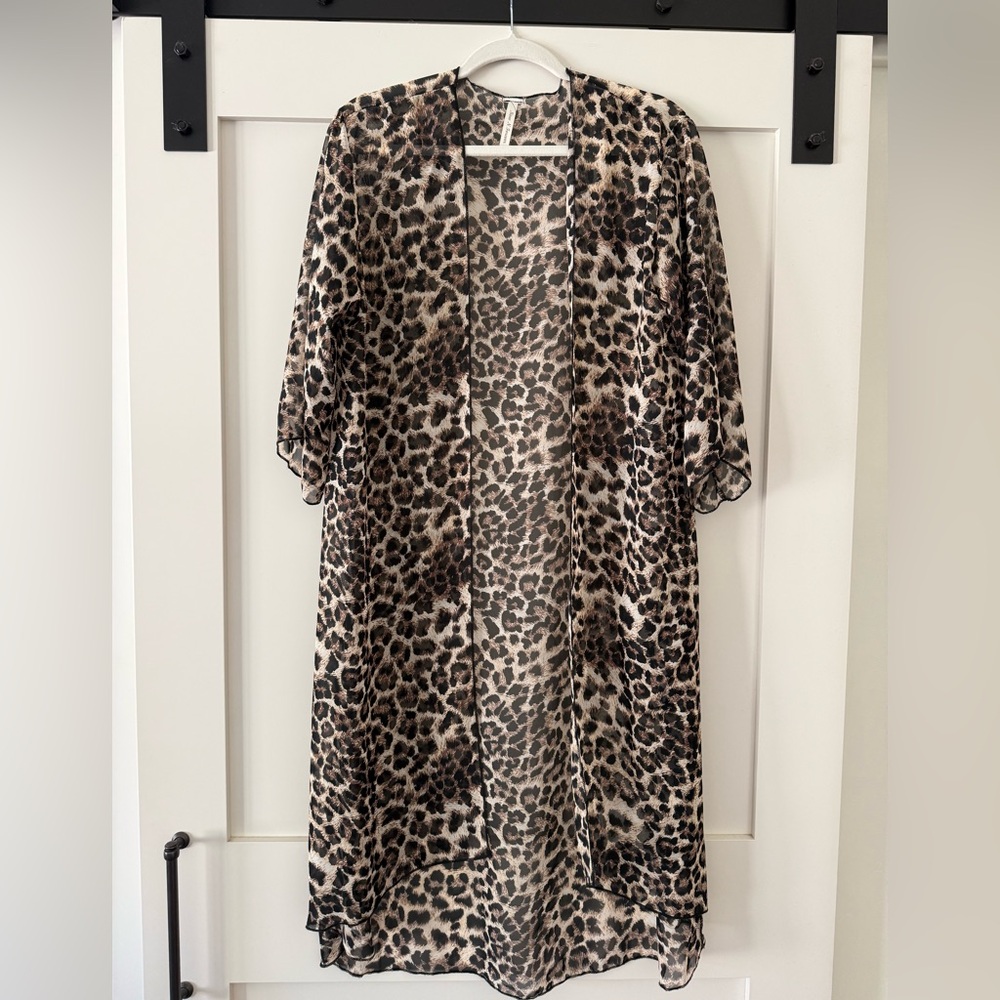 Leopard Kimono, One size fits all